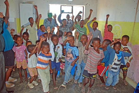 The children in the school, maputsoe, lesotho