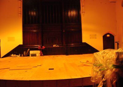 Stage construction, central presbyterian church, cambridge, ontario