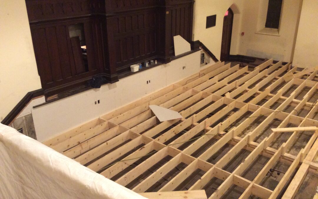 The sub-floor is down