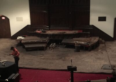 Stage Construction, Central Presbyterian Church, Cambridge, Ontario
