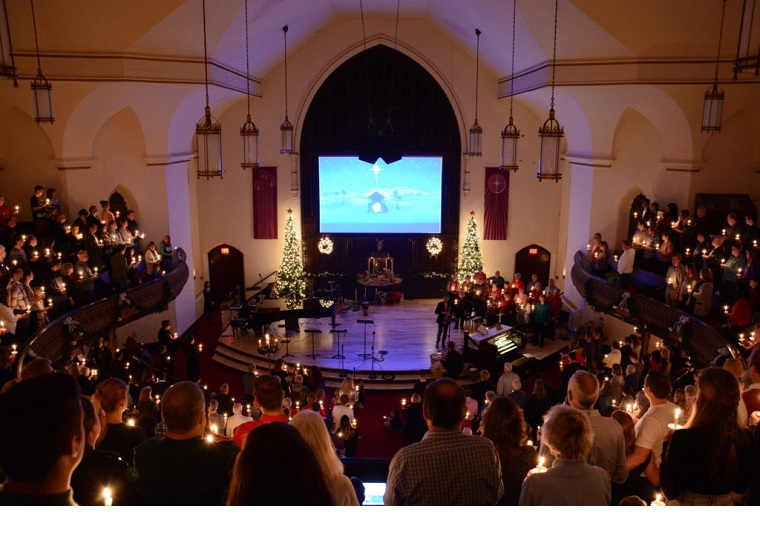 Christmas eve at central presbyterian church, cambridge, ontario