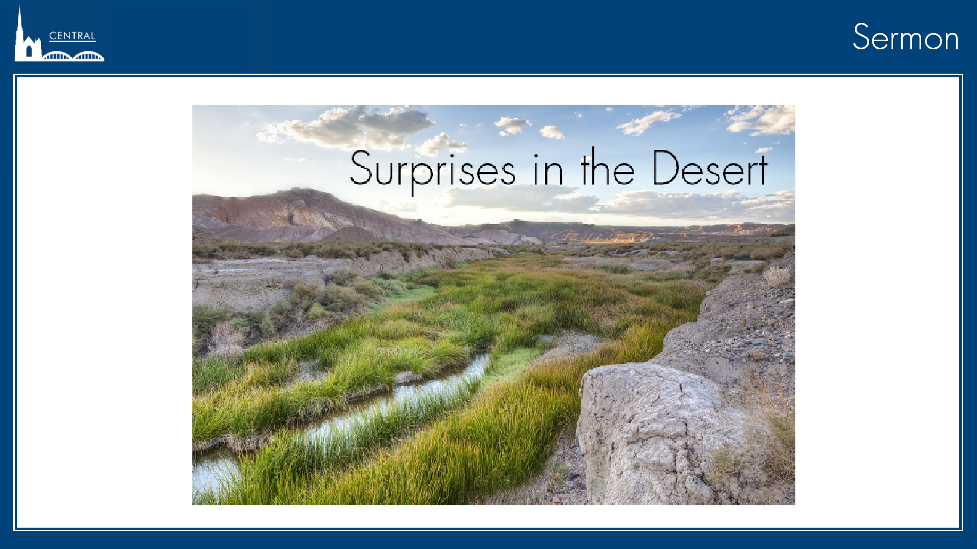 Surprises in the Desert