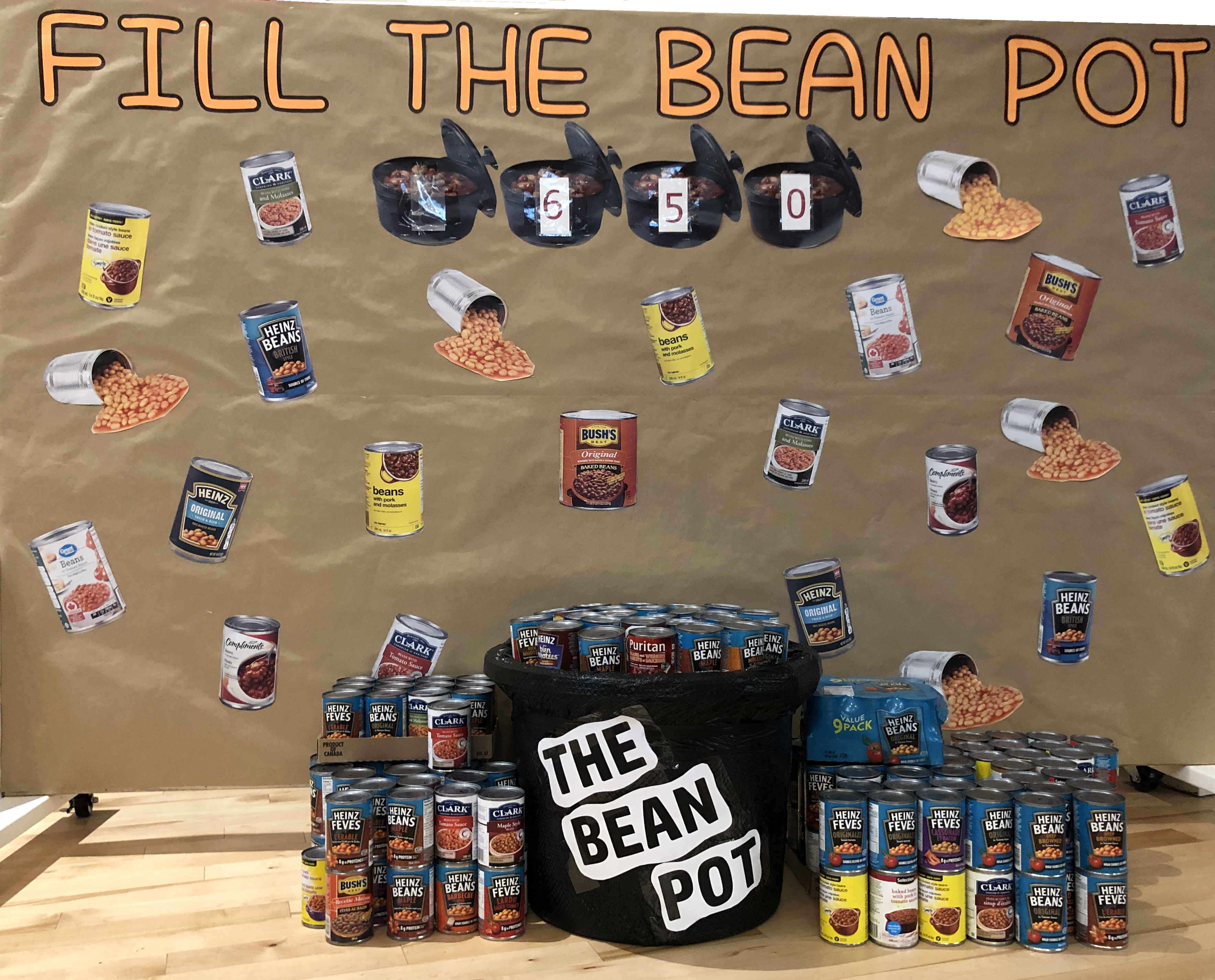 650 cans of beans